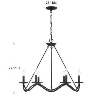 Six Light Chandelier (M100137MBK)