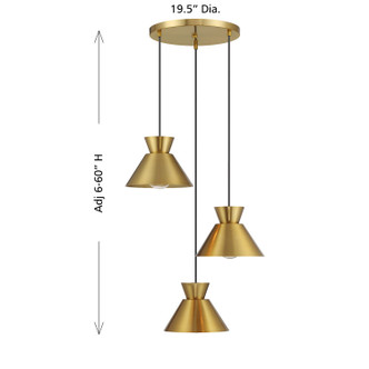 Three Light Chandelier (M100139NB) Three Light Chandelier (M100139NB)
