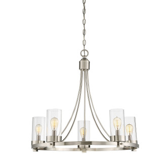Meridian - M10018BN - Five Light Chandelier - Mchan - Brushed Nickel