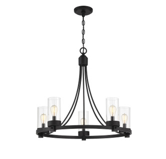Meridian - M10018MBK - Five Light Chandelier - Mchan - Matte Black