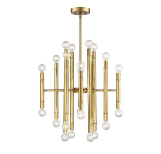 Meridian - M10040NB - 24 Light Chandelier - Mchan - Natural Brass