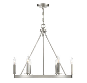 Meridian - M10093BN - Six Light Chandelier - Brushed Nickel