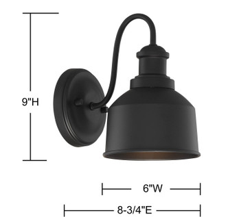 Moutd One Light Outdoor Wall Sconce (M50046BK)