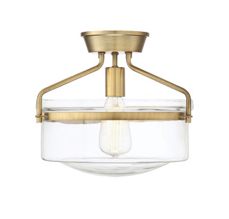 Meridian - M60011NB - One Light Semi-Flush Mount - Msemi - Natural Brass
