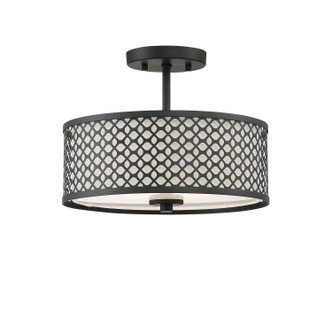 Meridian - M60016MBK - Two Light Semi-Flush Mount - Msemi - Matte Black