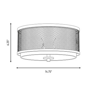 Mflus Three Light Flush Mount (M60018MBK)