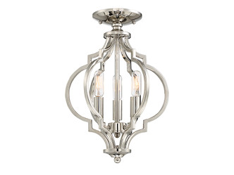 Msemi Three Light Semi-Flush Mount (M60055PN)