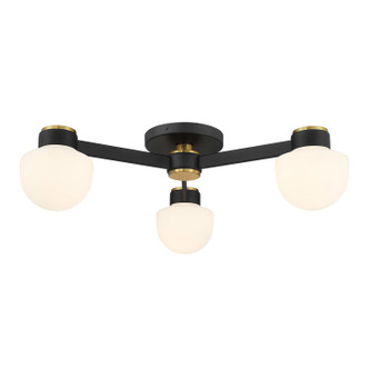 Three Light Semi Flush Mount (M60079MBKNB)