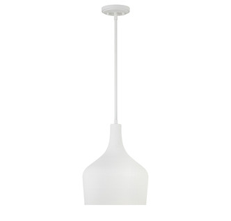 Meridian - M70020BQW - One Light Pendant - Bisque White