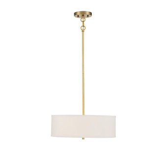Meridian - M70109NB - Three Light Pendant - Warm Brass