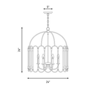 Four Light Pendant (M7029MBK)