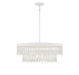 Meridian - M7038BQW - Six Light Pendant - Bisque White