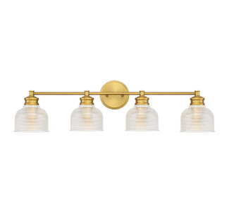 Meridian - M80036NB - Four Light Bathroom Vanity Light - Mbath - Natural Brass