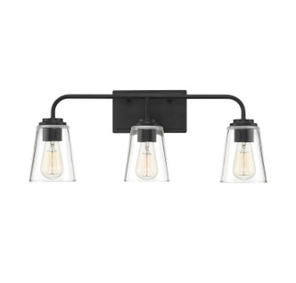 Meridian - M80044MBK - Three Light Bathroom Vanity - Mbath - Matte Black