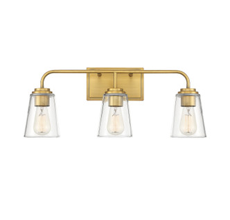 Meridian - M80044NB - Three Light Bathroom Vanity - Mbath - Natural Brass