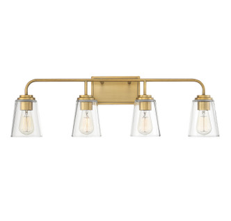 Meridian - M80045NB - Four Light Bathroom Vanity - Mbath - Natural Brass
