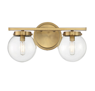 Meridian - M80046NB - Two Light Bathroom Vanity - Natural Brass