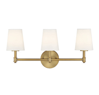 Meridian - M80051NB - Three Light Bathroom Vanity Light - Natural Brass