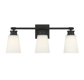 Meridian - M80055MBK - Three Light Bathroom Vanity - Matte Black