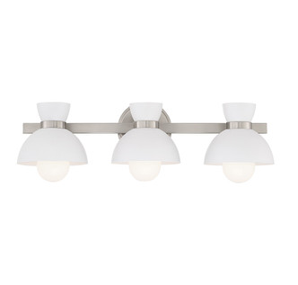Meridian - M80075BN - Three Light Bathroom Vanity - Brushed Nickel