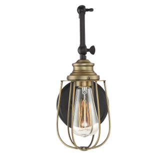 Meridian - M90022ORBNB - One Light Wall Sconce - Mscon - Oil Rubbed Bronze w/Natural Brass