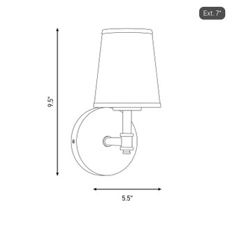 One Light Wall Sconce (M90067NB)
