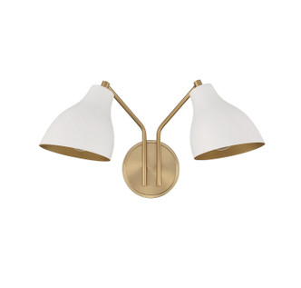 Two Light Wall Sconce (M90075WHNB) Two Light Wall Sconce (M90075WHNB)