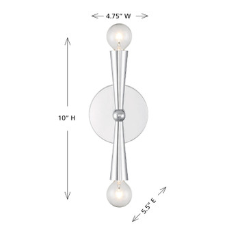 Two Light Wall Sconce (M90110CH)