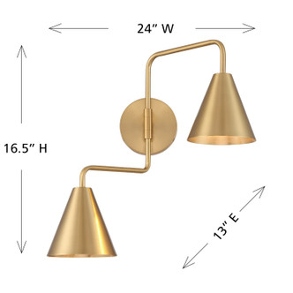 Two Light Wall Sconce (M90111NB)