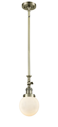 manufacturer_finish:Antique Brass|manufacturer_glass:Cased Matte White Beacon|light_output:220.00lm|color_temperature:2200K|cri:99