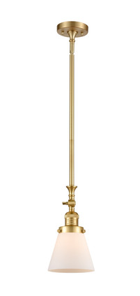 manufacturer_finish:Satin Gold|manufacturer_glass:Matte White Cased Small Cone|light_output:220.00lm|color_temperature:2200K|cri:99