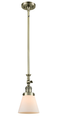 manufacturer_finish:Antique Brass|manufacturer_glass:Matte White Cased Small Cone|light_output:220.00lm|color_temperature:2200K|cri:99