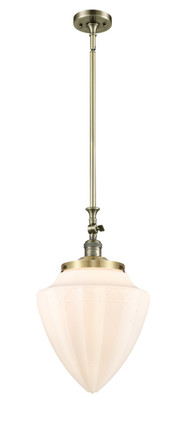 manufacturer_finish:Antique Brass|manufacturer_glass:Cased Matte White Large Bullet|light_output:220.00lm|color_temperature:2200K|cri:99