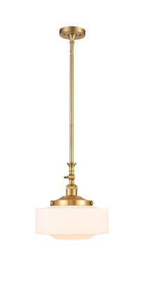 manufacturer_finish:Satin Gold|manufacturer_glass:Cased Matte White Bridgeton|light_output:220.00lm|color_temperature:2200K|cri:99