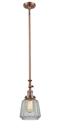manufacturer_finish:Antique Copper|manufacturer_glass:Clear Chatham|light_output:220.00lm|color_temperature:2200K|cri:99