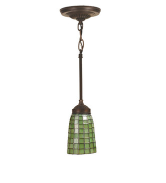 Meyda Tiffany - 102091 - One Light Mini Pendant - Terra Verde - Mahogany Bronze