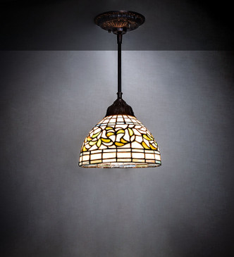 Tiffany Turning Leaf One Light Mini Pendant (105221)