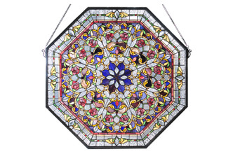 Meyda Tiffany - 107222 - Window - Floral - Zai Zav Purple/Blue Burgundy Beige Meyda Tiffany - 107222 - Window - Floral - Zai Zav Purple/Blue Burgundy Beige