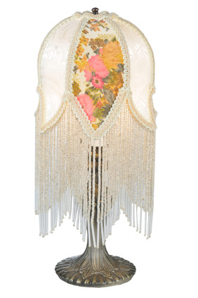 Meyda Tiffany - 109198 - One Light Accent Lamp - Fabric & Fringe - Antique Meyda Tiffany - 109198 - One Light Accent Lamp - Fabric & Fringe - Antique
