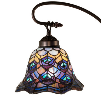 Tiffany Peacock Feather Three Light Chandelier (110685)
