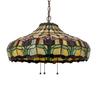 Colonial Tulip Three Light Pendant (11079)