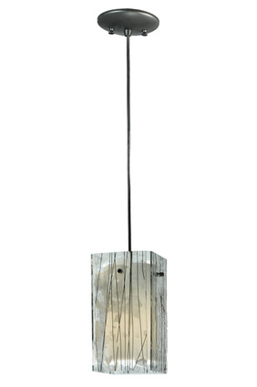Meyda Tiffany - 111349 - One Light Mini Pendant - Metro Fusion - Textured Black