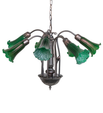 Green Seven Light Chandelier (11604) Green Seven Light Chandelier (11604)