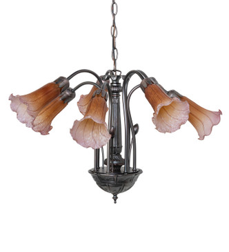 Amber/Purple Seven Light Chandelier (11674) Amber/Purple Seven Light Chandelier (11674)