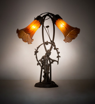 Amber Two Light Accent Lamp (11822)