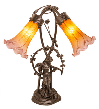 Amber/Purple Two Light Accent Lamp (11923)