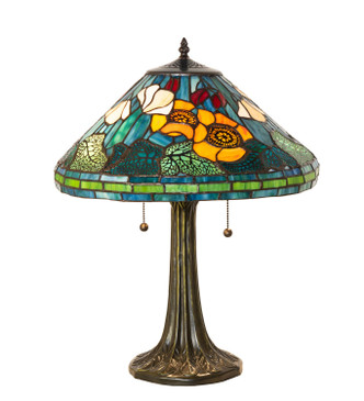Tiffany Poppy Two Light Table Lamp (119554)