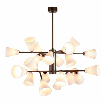 Arteriors - DLC24 - 24 Light Chandelier - Delaware - English Bronze/Matte Opal