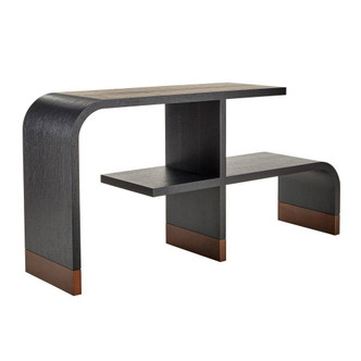 Arteriors - FGS01 - Etagere - Wyngate - Ebony Oak Veneer/Antique Brass