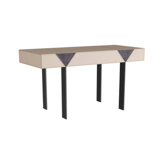 Arteriors - FKI02 - Desk - Taro - Dove Gray Leather/Bronze